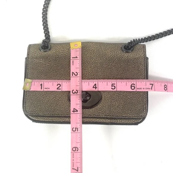 COACH Mini Chain Convertible Crossbody gold metallic - Picture 7 of 12